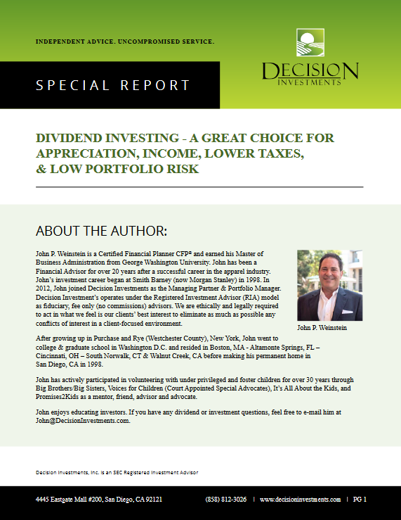 Enhanced Dividend Portfolio Special Report Thumbnail